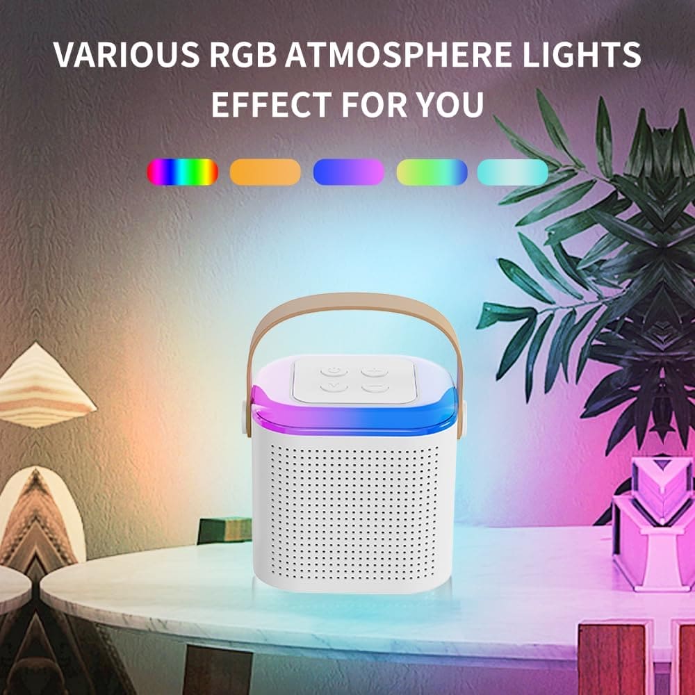 Mini Mic Subwoofer, Mic Karaoke Machine For Adult And Kids, Wireless Microphone Music Player, Home Family Singing Speaker, Multifunctional wireless speakers with Mic, Portable Speakers With RGB Light And Wireless Microphone Mini Mic Subwoofer, Mic Karaoke Machine For Adult And Kids, Wireless Microphone Music Player, Home Family Singing Speaker, Multifunctional wireless speakers with Mic, Portable Speakers With RGB Light And Wireless Microphone